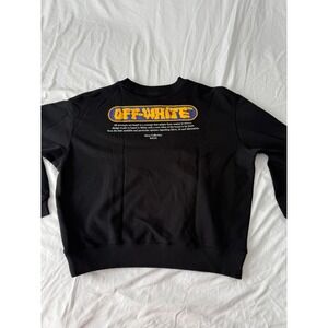 RARE NWOT Off-White Black Crewneck Sweatshirt Men's XL Skate Fit